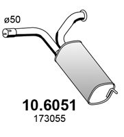ASSO 106051 -  Средний глушитель выхлопных газов