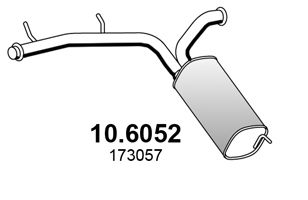 ASSO 106052 -  Средний глушитель выхлопных газов