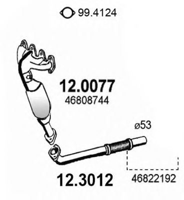 ASSO 123012 -  Труба выхлопного газа