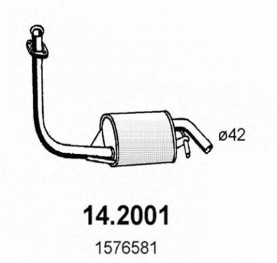 ASSO 142001 -  Предглушитель выхлопных газов