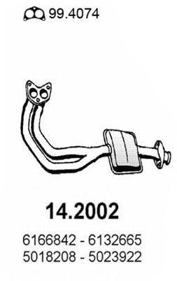 ASSO 142002 -  Предглушитель выхлопных газов