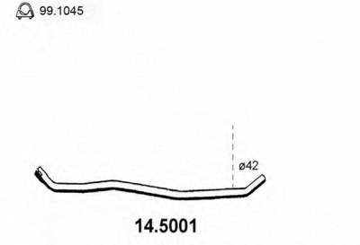 ASSO 145001 -  Труба выхлопного газа