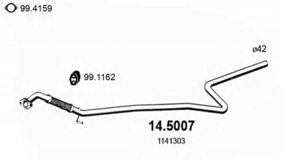 ASSO 145007 -  Труба выхлопного газа