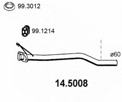 ASSO 145008 -  Труба выхлопного газа
