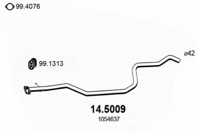 ASSO 145009 -  Труба выхлопного газа