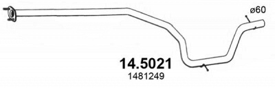 ASSO 145021 -  Труба выхлопного газа