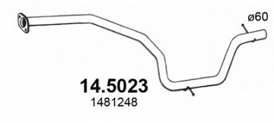 ASSO 145023 -  Труба выхлопного газа