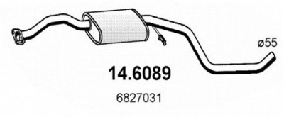 ASSO 146089 -  Средний глушитель выхлопных газов