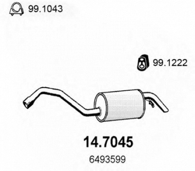 ASSO 147045 -  Глушитель выхлопных газов конечный