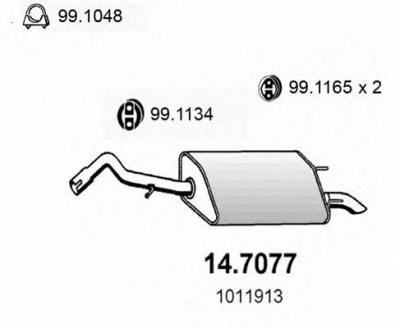 ASSO 147077 -  Глушитель выхлопных газов конечный