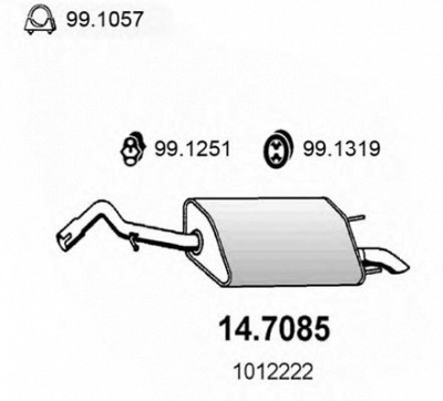 ASSO 147085 -  Глушитель выхлопных газов конечный