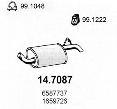 ASSO 147087 -  Глушитель выхлопных газов конечный