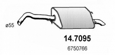 ASSO 147095 -  Глушитель выхлопных газов конечный