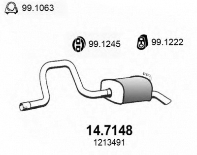ASSO 147148 -  Глушитель выхлопных газов конечный