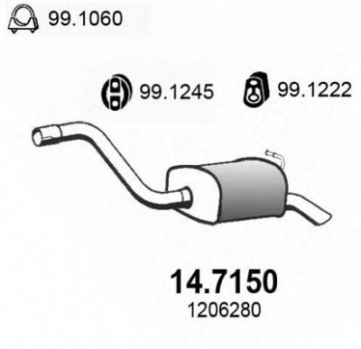 ASSO 147150 -  Глушитель выхлопных газов конечный