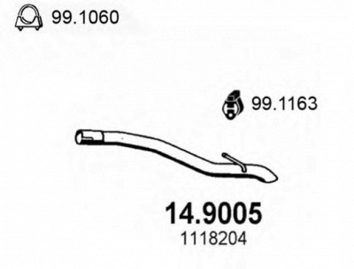 ASSO 149005 -  Труба выхлопного газа