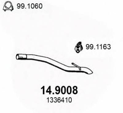 ASSO 149008 -  Труба выхлопного газа