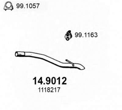ASSO 149012 -  Труба выхлопного газа