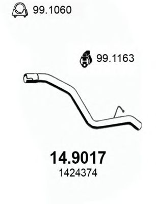 ASSO 149017 -  Труба выхлопного газа
