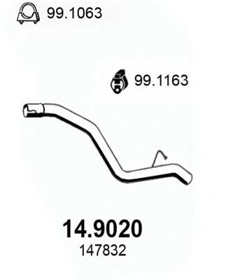 ASSO 149020 -  Труба выхлопного газа