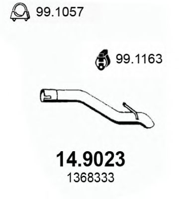 ASSO 149023 -  Труба выхлопного газа
