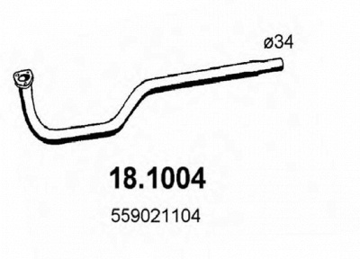 ASSO 181004 -  Труба выхлопного газа