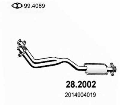 ASSO 282002 -  Предглушитель выхлопных газов