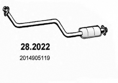 ASSO 282022 -  Предглушитель выхлопных газов