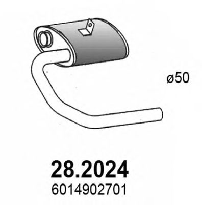 ASSO 282024 -  Предглушитель выхлопных газов