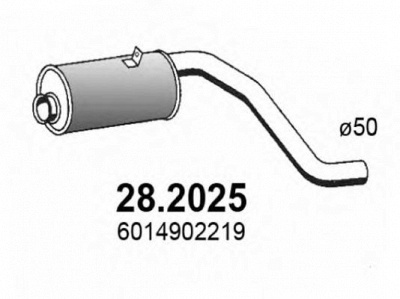 ASSO 282025 -  Предглушитель выхлопных газов
