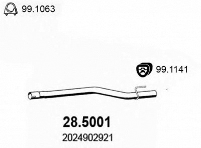 ASSO 285001 -  Труба выхлопного газа