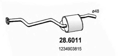 ASSO 286011 -  Средний глушитель выхлопных газов