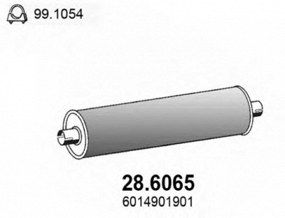 ASSO 286065 -  Средний глушитель выхлопных газов