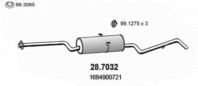 ASSO 287032 -  Глушитель выхлопных газов конечный