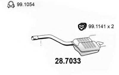 ASSO 287033 -  Глушитель выхлопных газов конечный