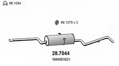 ASSO 287044 -  Глушитель выхлопных газов конечный