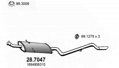 ASSO 287047 -  Глушитель выхлопных газов конечный