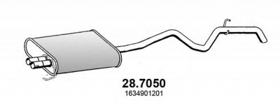 ASSO 287050 -  Глушитель выхлопных газов конечный