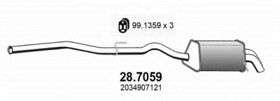 ASSO 287059 -  Глушитель выхлопных газов конечный