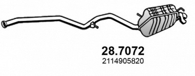 ASSO 287072 -  Глушитель выхлопных газов конечный