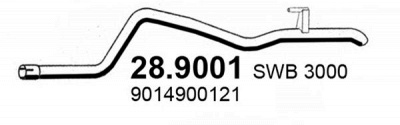 ASSO 289001 -  Труба выхлопного газа