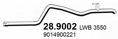 ASSO 289002 -  Труба выхлопного газа