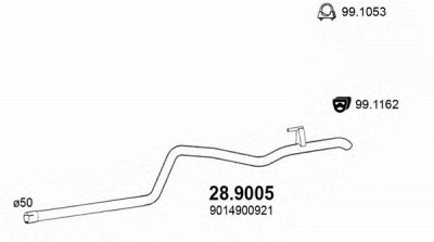 ASSO 289005 -  Труба выхлопного газа