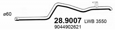 ASSO 289007 -  Труба выхлопного газа