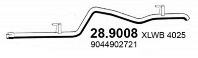 ASSO 289008 -  Труба выхлопного газа