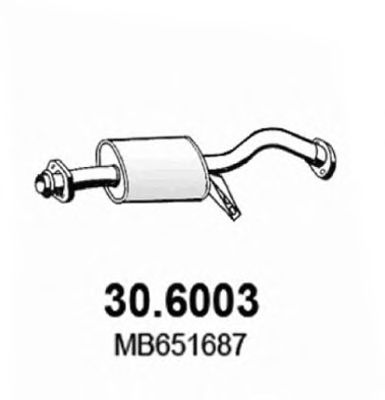ASSO 306003 -  Средний глушитель выхлопных газов
