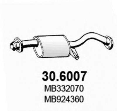 ASSO 306007 -  Средний глушитель выхлопных газов