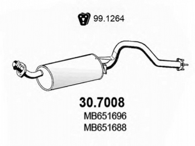 ASSO 307008 -  Глушитель выхлопных газов конечный