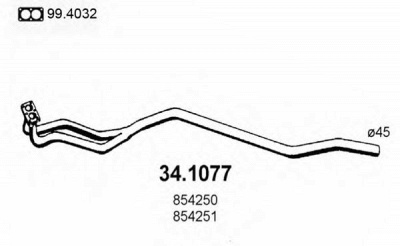 ASSO 341077 -  Труба выхлопного газа