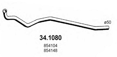 ASSO 341080 -  Труба выхлопного газа